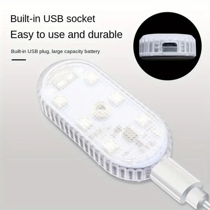 Wireless LED Car Interior Lights | USB Rechargeable Ceiling Lamp & Reading Light