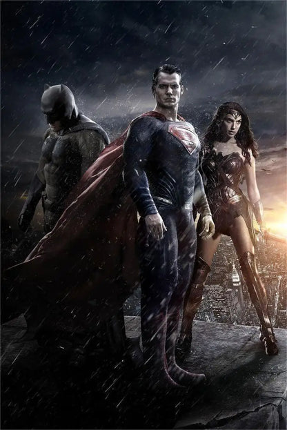 Superman And Batman Superhero Justice League DC Movie Prints Poster Canvas Painting Modern Wall Art For Living Room Home Decor