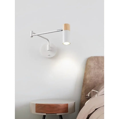 Modern Adjustable Wall Sconce Telescopic Reading Lamp Bedroom Living Room