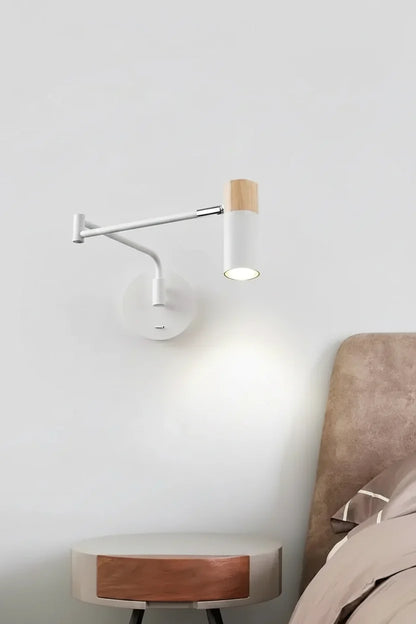 Modern Adjustable Wall Sconce Telescopic Reading Lamp Bedroom Living Room