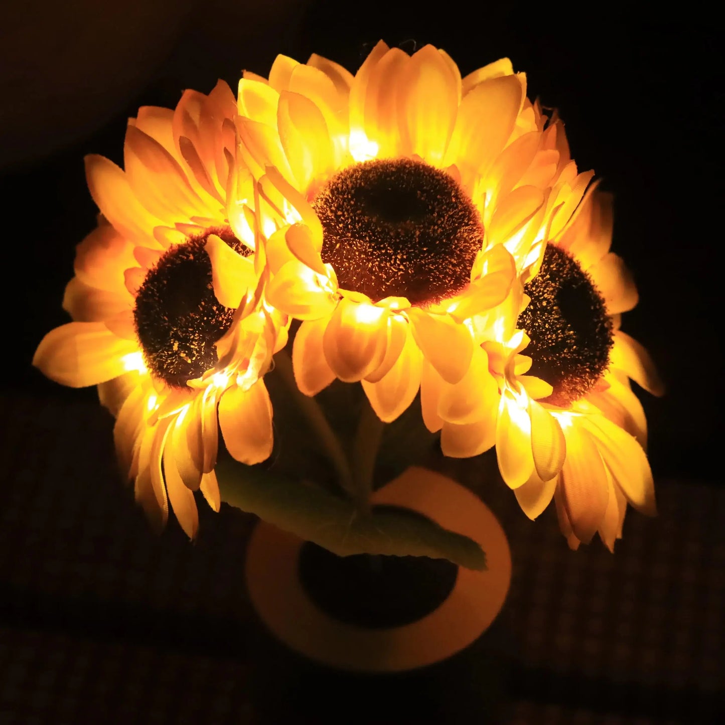 Sunflower LED Night Light USB Rechargeable Bedside Table Lamp Kids Room Decor