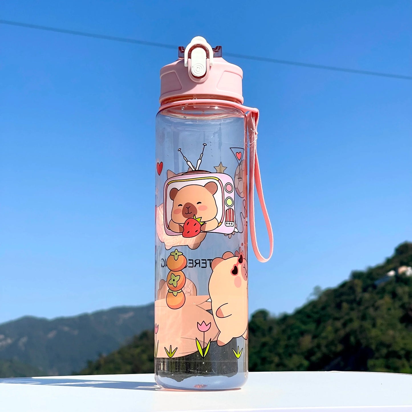 Kapibala Straw Cup 800ml | Large Capacity Portable Water Bottle for Sports and Outdoor