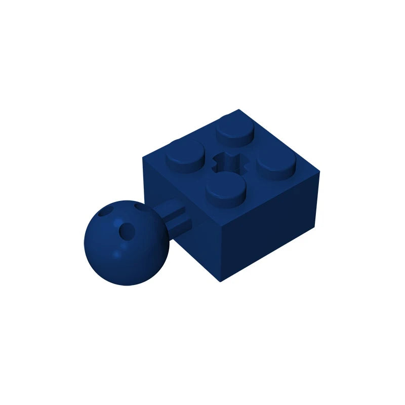 Gobricks GDS-976 Technical Brick Modified 2 x 2 with Ball Joint and Axle Hole | Compatible with Lego 57909