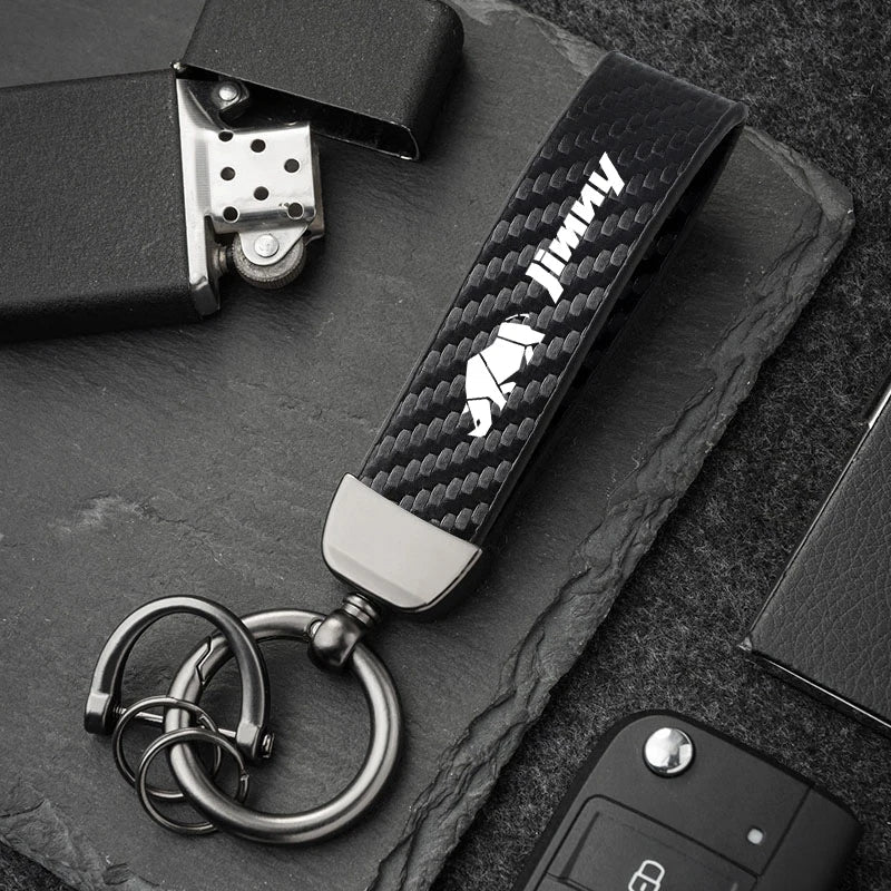 Carbon Fiber Style Keychain | Suzuki Car Key Accessory