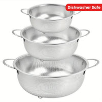 Kitchen Colander Fruit Wash Strainer Stainless Steel Strainer Basket Vegetable Washing Colander