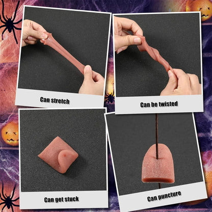 Halloween Fake Tongue Realistic Prop | Stretchable Horror Party Accessory