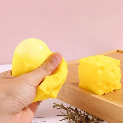 Cheese Squishy Stress Ball | Sensory Fidget Toy for Kids and Adults
