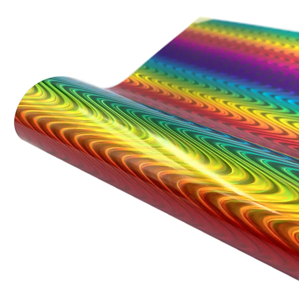Rainbow Gradient Adhesive Craft Vinyl Sheet | Self-Adhesive Decal for DIY Crafts, Walls, Windows, Cars, Mugs, and Christmas Decorations