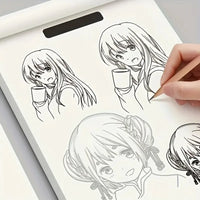 Livre de dessins de personnages d'anime au trait pour débutants - 48 pages de croquis simples tracés à la main pour le décalque et la pratique de la peinture