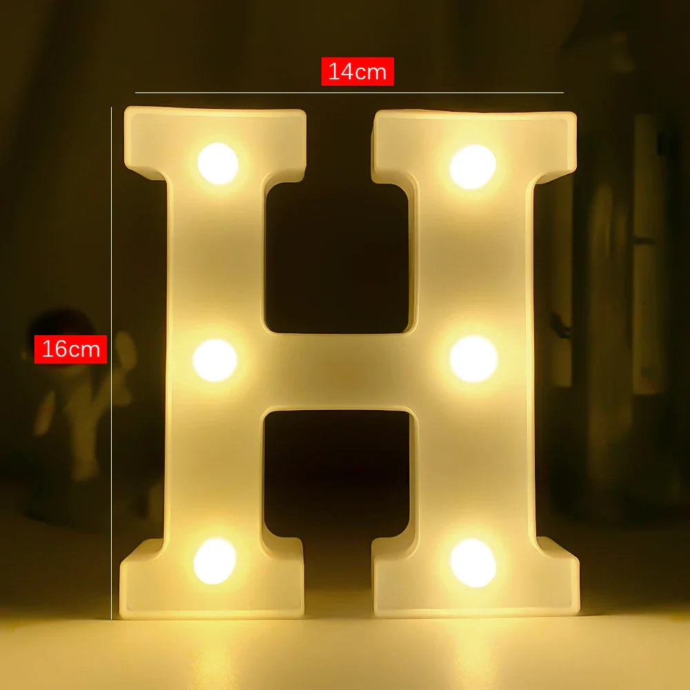 Creative Luminous Letter Night Light | Battery-Powered LED Decor for Parties