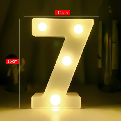 Creative Luminous Letter Night Light | Battery-Powered LED Decor for Parties