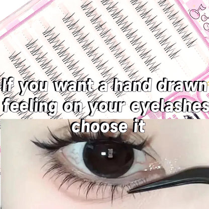 Natural Look Small Flame Lower Eyelashes | Glue-Free Easy Application Beginner Friendly Soft Comfortable Reusable Fake Eyelashes