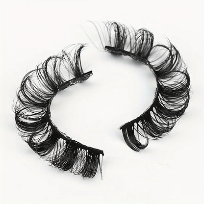 10 Pairs Russian Strip Lashes DD Curl | Fluffy Wispy Faux Mink Eyelashes Pack