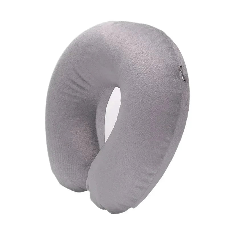 Inflatable Travel Neck Pillow | U-Shaped Support for Car, Plane, and Office