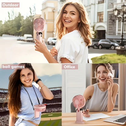 Compact Mini Fan | Small Desk Fan with 6-Speed Settings | USB Rechargeable for Ultimate Portability and Comfort