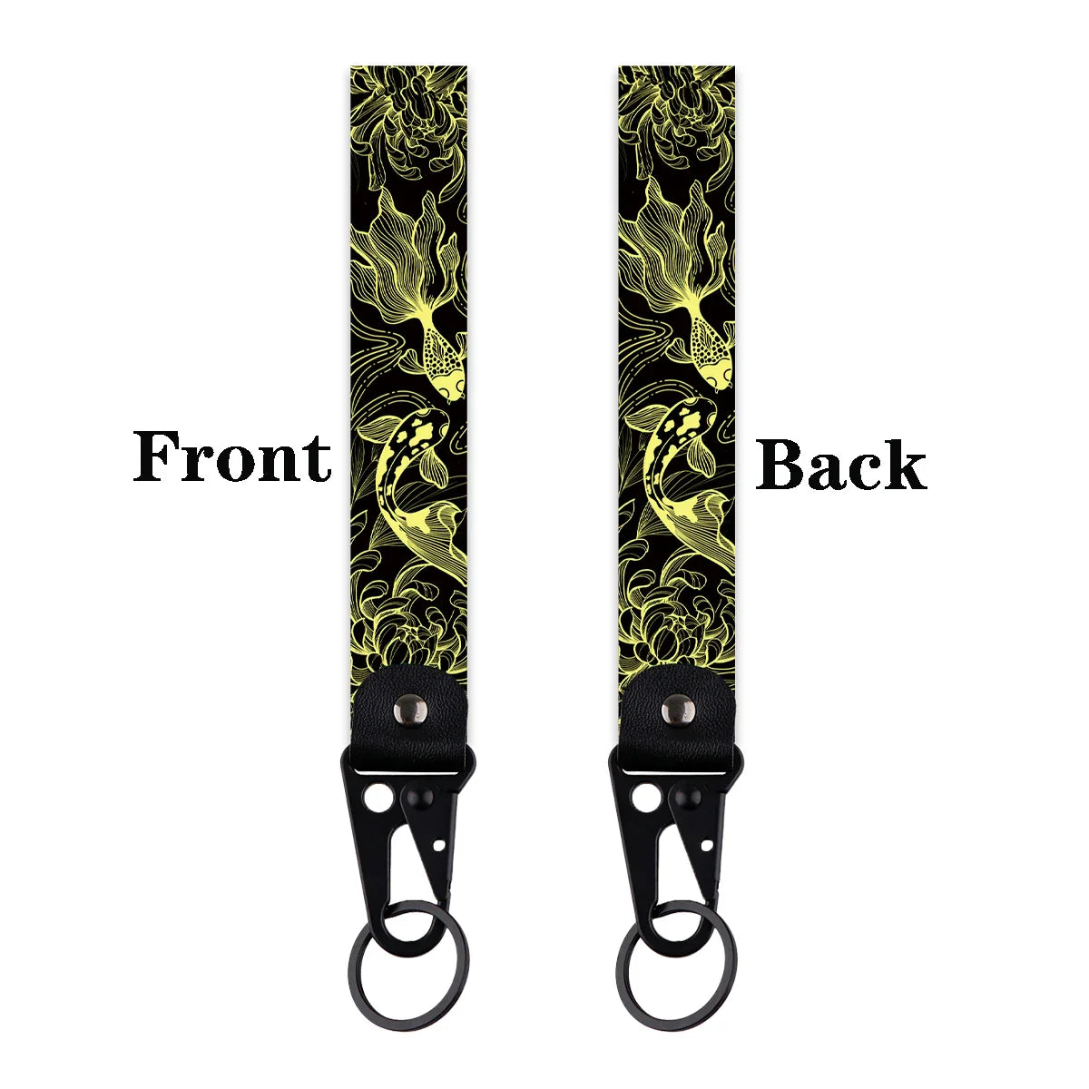 Artistic Keychain Set | Crane Car Koi Fish Dragon Jewelry Key Rings