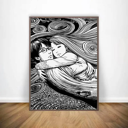 Black And White Ito Junji Tomie Poster HD Art Sticky Wall Waterproof Home Living Room Bar Decoration