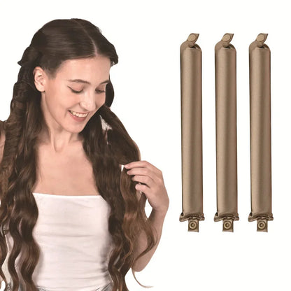 Bigoudis Sans Chaleur Bandeau Satiné Tige à Friser Sans Chaleur Boucles de Soie Bigoudis Paresseux Rouleaux à Cheveux Doux à Dormir Outils de Coiffage