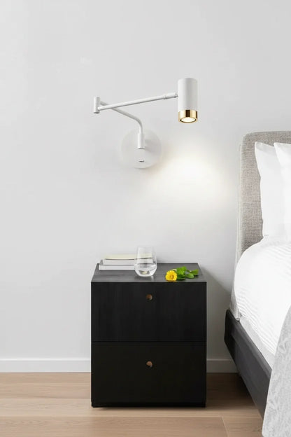 Modern Adjustable Wall Sconce Telescopic Reading Lamp Bedroom Living Room
