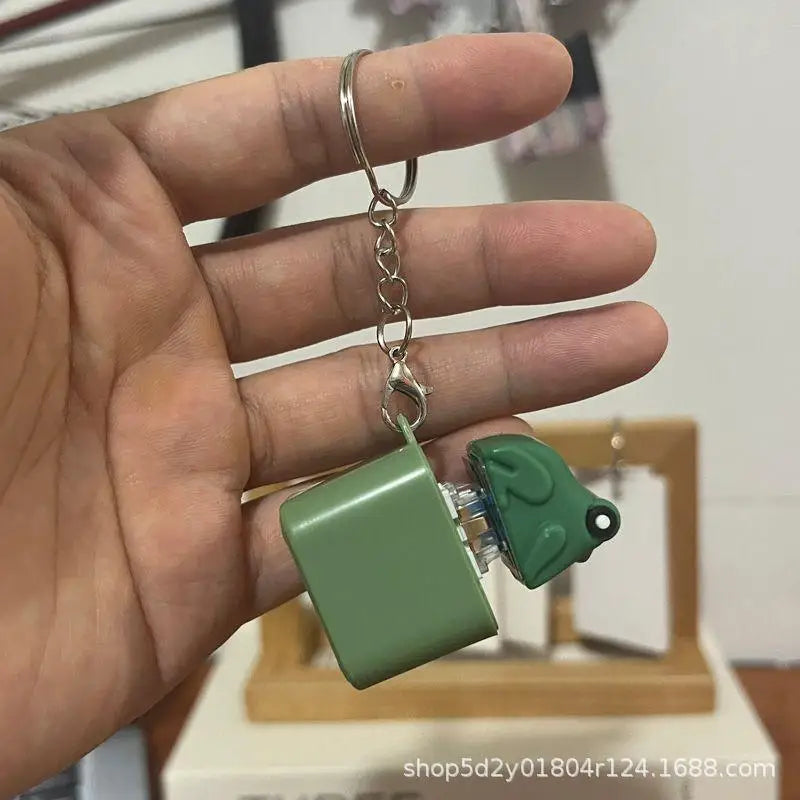 Funny Croaking Frog Duck Keychain | Rechargeable LED Fidget Clicker