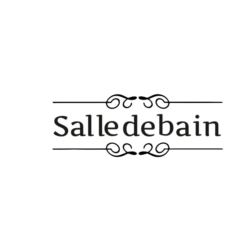 French Bathroom Toilet Sign Vinyl Sticker Decal | WC Entrance Sign Door Decal for France Home