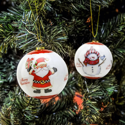 3 boules de Noël 8cm Cadeaux Originaux Décoration de Noël 2024 Décorations de Sapin de Noël Cadeau Pendentifs Boules