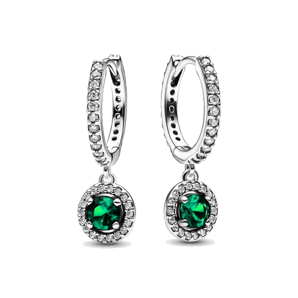 925 Sterling Silver Heart Shaped Zircon Earrings | Charming Girls Jewelry Gift