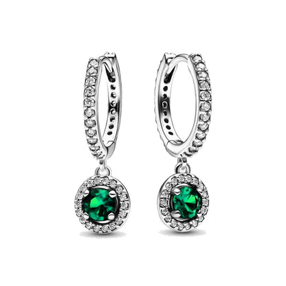 925 Sterling Silver Heart Shaped Zircon Earrings | Charming Girls Jewelry Gift