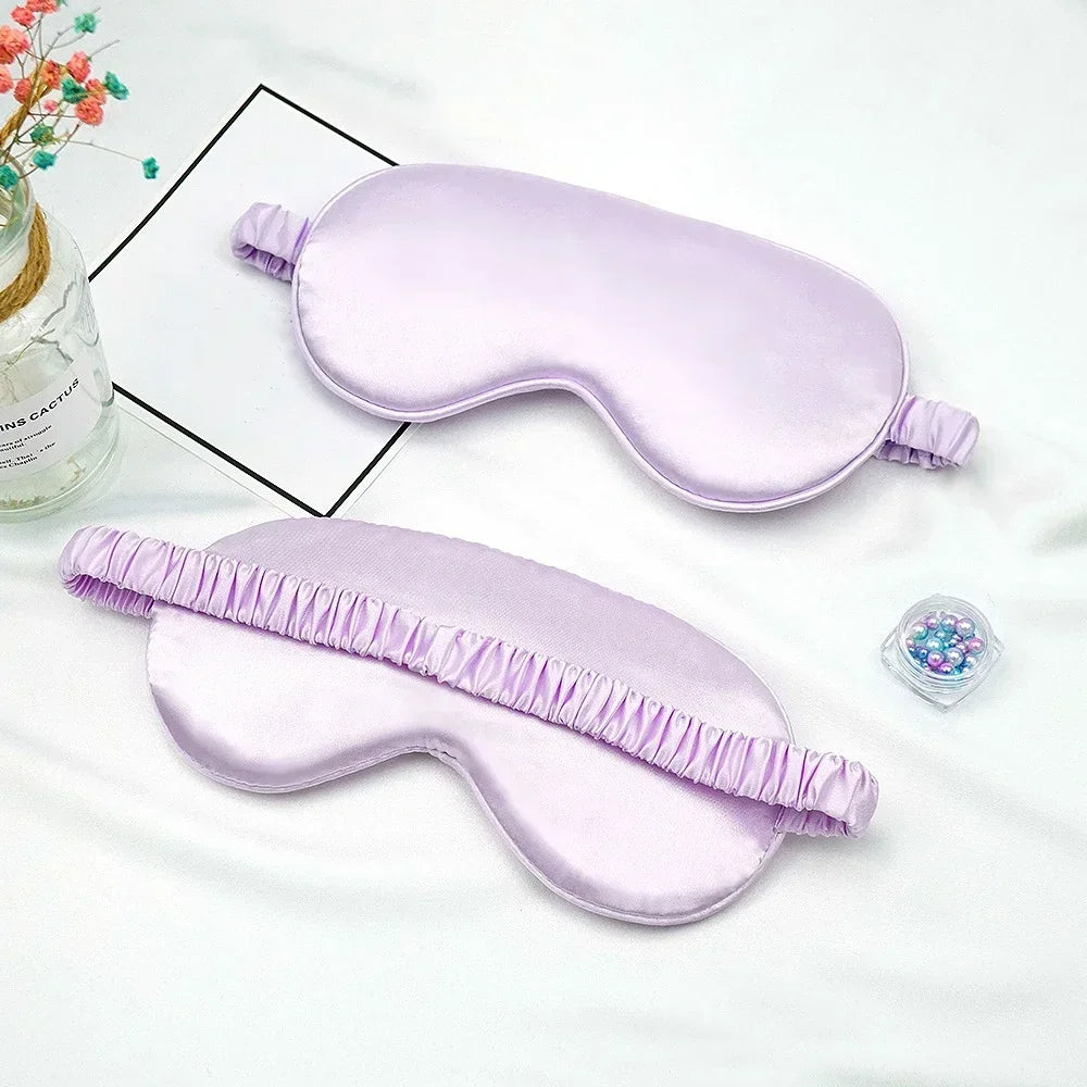 Silk Sleep Eye Mask for Women | Travel Blindfold with Light Blocking
