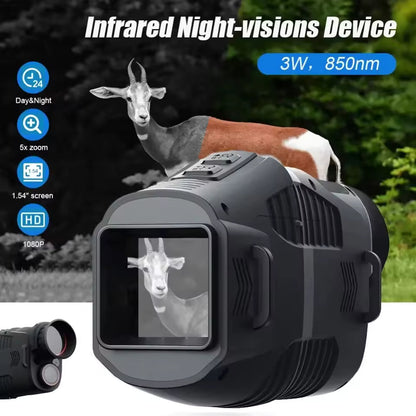 1080P Night Vision Monocular with Infrared Zoom HD Hunting Telescope for Day/Night Use