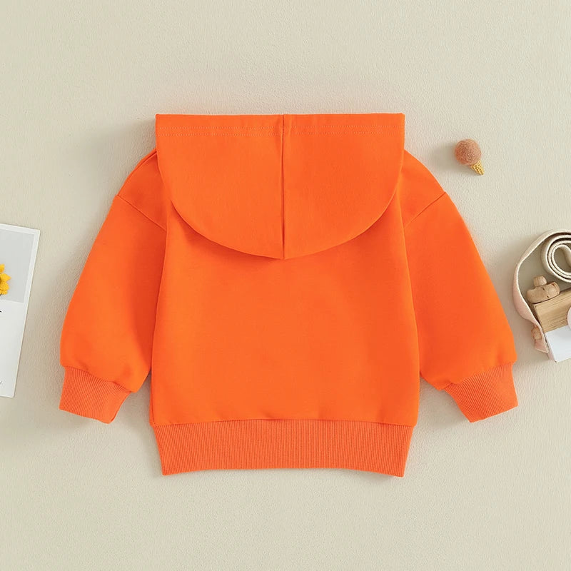 Kids Solid Color Hoodie – Long Sleeve Pullover for Toddlers