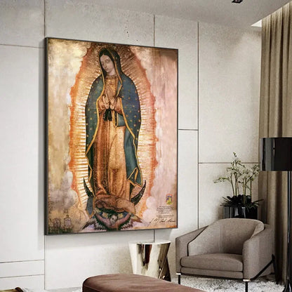 Tableau mural abstrait classique Mexique Notre-Dame de Guadalupe Impression HD sur toile Affiche Décoration Peinture Maison Salon Chambre
