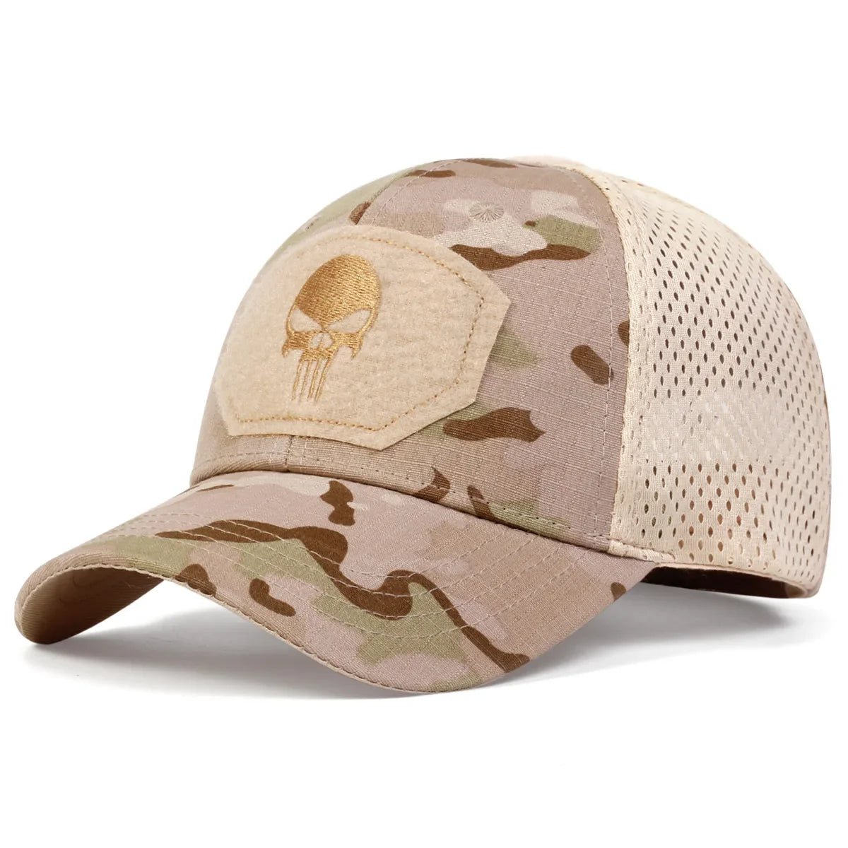 Unisex Skull Baseball Cap | Breathable Mesh Snapback for Outdoor Adventures