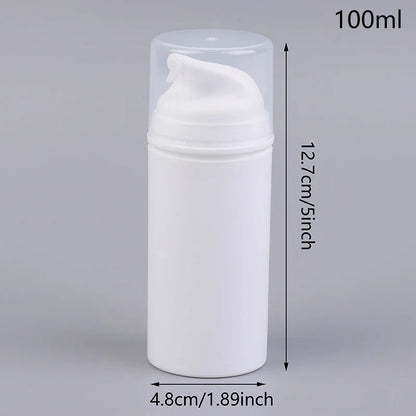 Airless Cosmetic Travel Size Vacuum Pump Bottles | Refillable Emulsion Dispenser Set