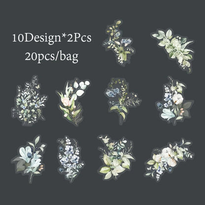 Plant Themed Sticker Pack | 20PCS DIY Decorative Scrapbook Stickers
