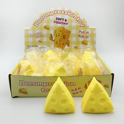 Jouet anti-stress moelleux en forme de fromage | Jouet anti-stress à rebond lent pour adultes