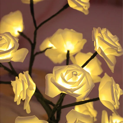 108LED Rose String Table Lamp | USB Powered Romantic Night Light for Party Decor