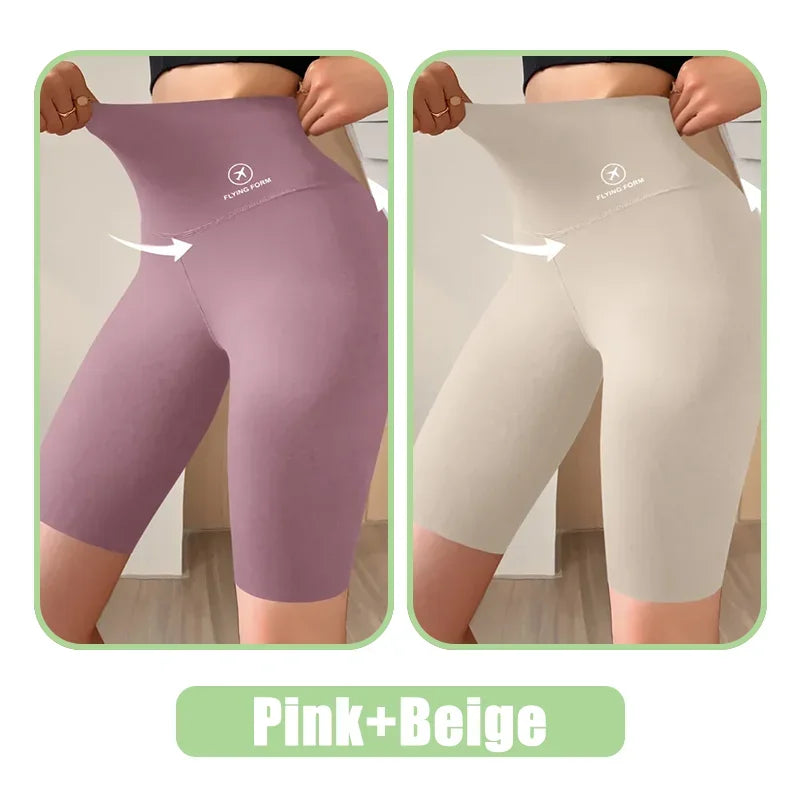 Pantalones Cortos Deportivos de Mujer M-XL Nuevos de Ciclismo Jogging Fitness Cintura Alta Push Up Pantalones Cortos de Gimnasio Mallas Ropa de Yoga