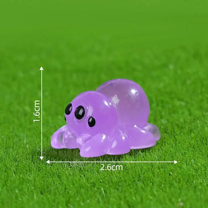 10/50Pcs Simulation Luminous Resin Spider Fairy Garden Miniature Ornaments Decoration DIY Jewelry Making Blind Bag accessories