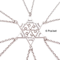 6 Pcs/Set Best Friend Pendant Necklace Set | Friendship Jewelry Gift