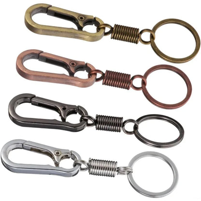 Vintage Brass Keychain Lanyard Snap Hook | Manual Rotate Carabiner Clip