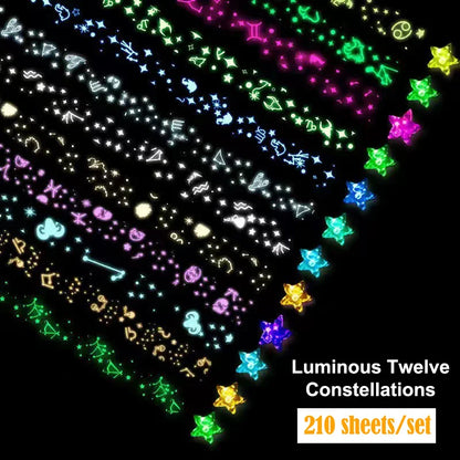 210 Sheets Luminous Origami Paper Stars | DIY Craft Kit for Glowing Lucky Stars