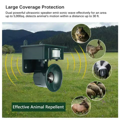 Solar Powered Bird Repeller Motion Sensor Ultrasonic Bird Deterrent