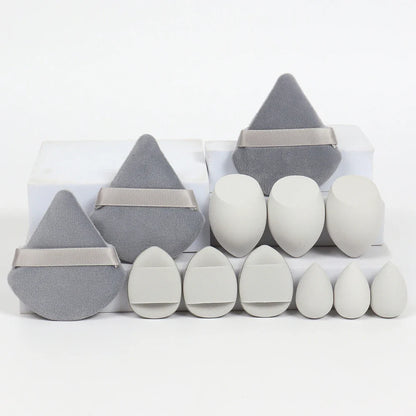 12pcs Makeup Sponge Set | Velvet Triangle Powder Puff for Foundation