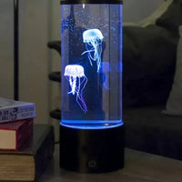 Jellyfish Lamp Ocean Night Light LED Aquarium Mood Light for Bedroom Home Decor