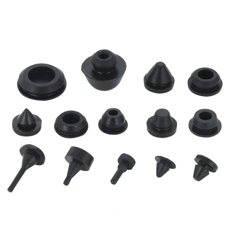 Bouchons en caoutchouc de silicone solide de 2 mm à 16 mm, couvercle de type T, joint à enclenchement, capuchons d'obturation, bouchon d'étanchéité