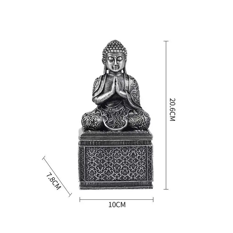 Statue Bouddha Éléphant Thaïlande Bouddha Résine Figurines Bouddhisme Fengshui Hindou Bouddha Assis Figurine Décoration Maison Salon Cadeau