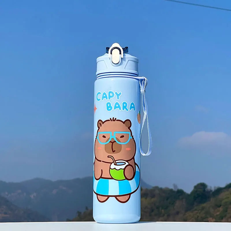 Capybara Straw Cup | Large 1000ml Sports Water Bottle
