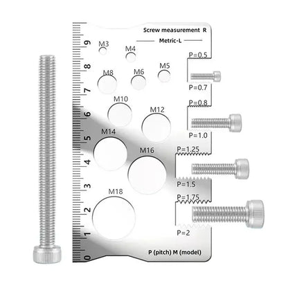 Screw Thread Pitch Gauge | Stainless Steel Measuring Tool for Bolt Nut Metric Threads