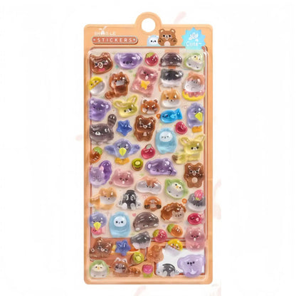 3D Food Stamping Seal Sticker | Japanese Anime Decorative Craft Stickers for Kids